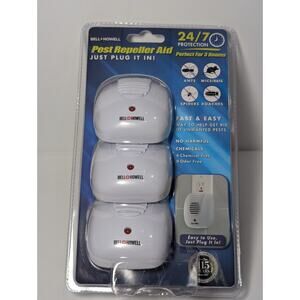 Bell+Howell Pest Repeller Aid 3 Pack Plug In Ultrasonic Home Office New Sealed